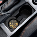 Faith Over Fear – Rustic Cross Christian Car Coaster
