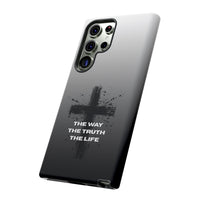 Christian Cross Phone Case — "The Way The Truth The Life" Protective Phone Cover