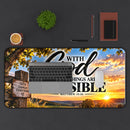With God All Things Are Possible – Country Sunrise Christian Desk Mat