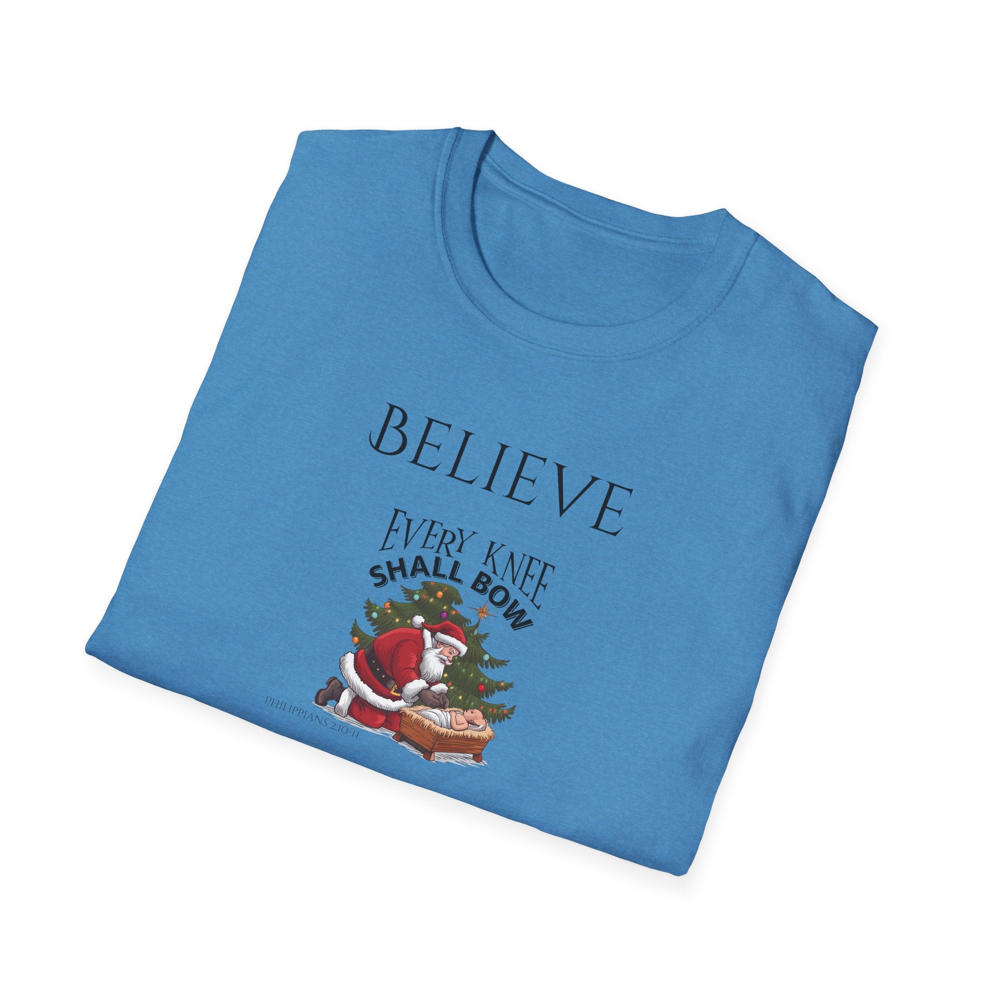 Believe Every Knee Shall Bow Christian Shirt for Women Men Shirts for Christians