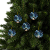 Ceramic Ornament — "Jesus In The Manger" Nativity Christmas Tree Decoration