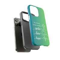 iPhone - 'Faith Love Hope' Christian Cross Protective Cover
