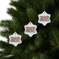 Ceramic Ornament — "Jesus Is The Reason For The Season" Nativity Christmas Tree Decoration