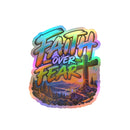 Faith Over Fear – Mountain Cross Christian Vinyl Sticker