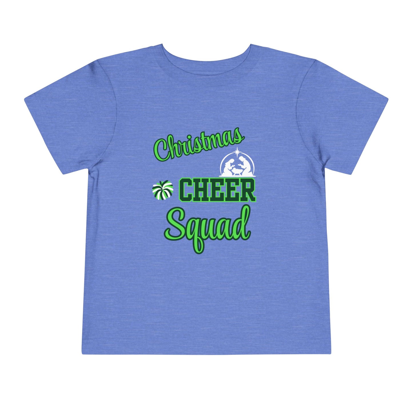 Christmas Cheer Squade Christian Christmas Shirt for Toddlers Short Sleeve Tee Christian Toddler Christmas Shirt