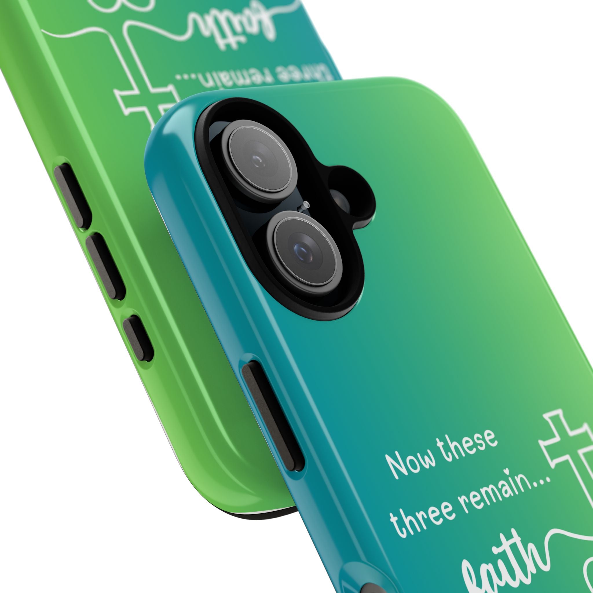 iPhone - 'Faith Love Hope' Christian Cross Protective Cover