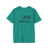 Back design - Christian T-Shirt — "Jesus Has My Back" Inspirational Faith Tee
