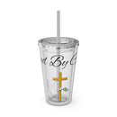 Saved By Grace Water Tumbler - Christian Gifts for Women Men - Faith Based Gifts