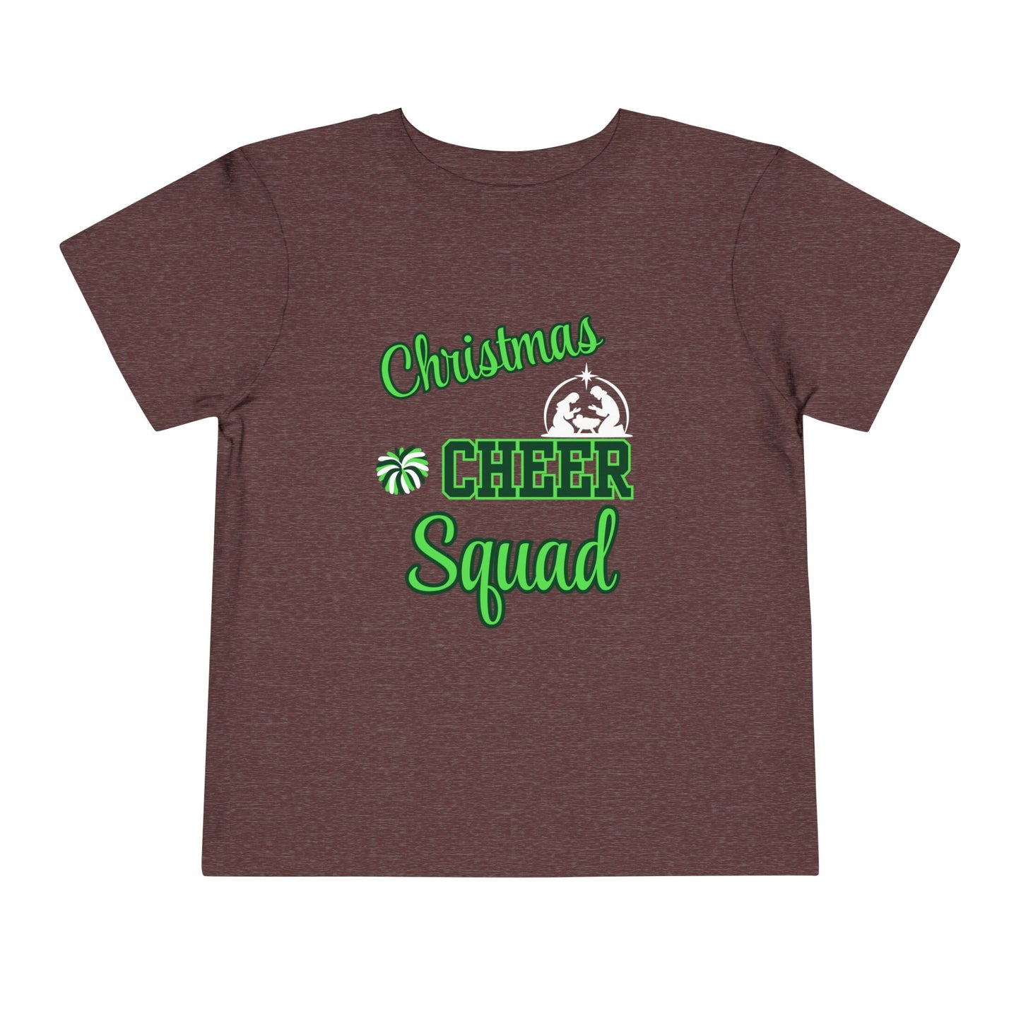 Christmas Cheer Squade Christian Christmas Shirt for Toddlers Short Sleeve Tee Christian Toddler Christmas Shirt