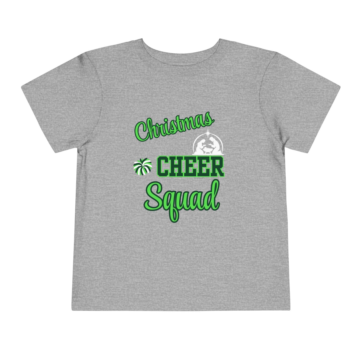 Christmas Cheer Squade Christian Christmas Shirt for Toddlers Short Sleeve Tee Christian Toddler Christmas Shirt