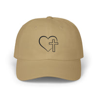 Christian Heart & Cross Hat — Embroidered Faith Baseball Hat
