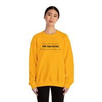 Embroidered Corinthians Faith, Hope Love Unisex Heavy Blend Crewneck Sweatshirt