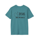 Back design - Christian T-Shirt — "Jesus Has My Back" Inspirational Faith Tee