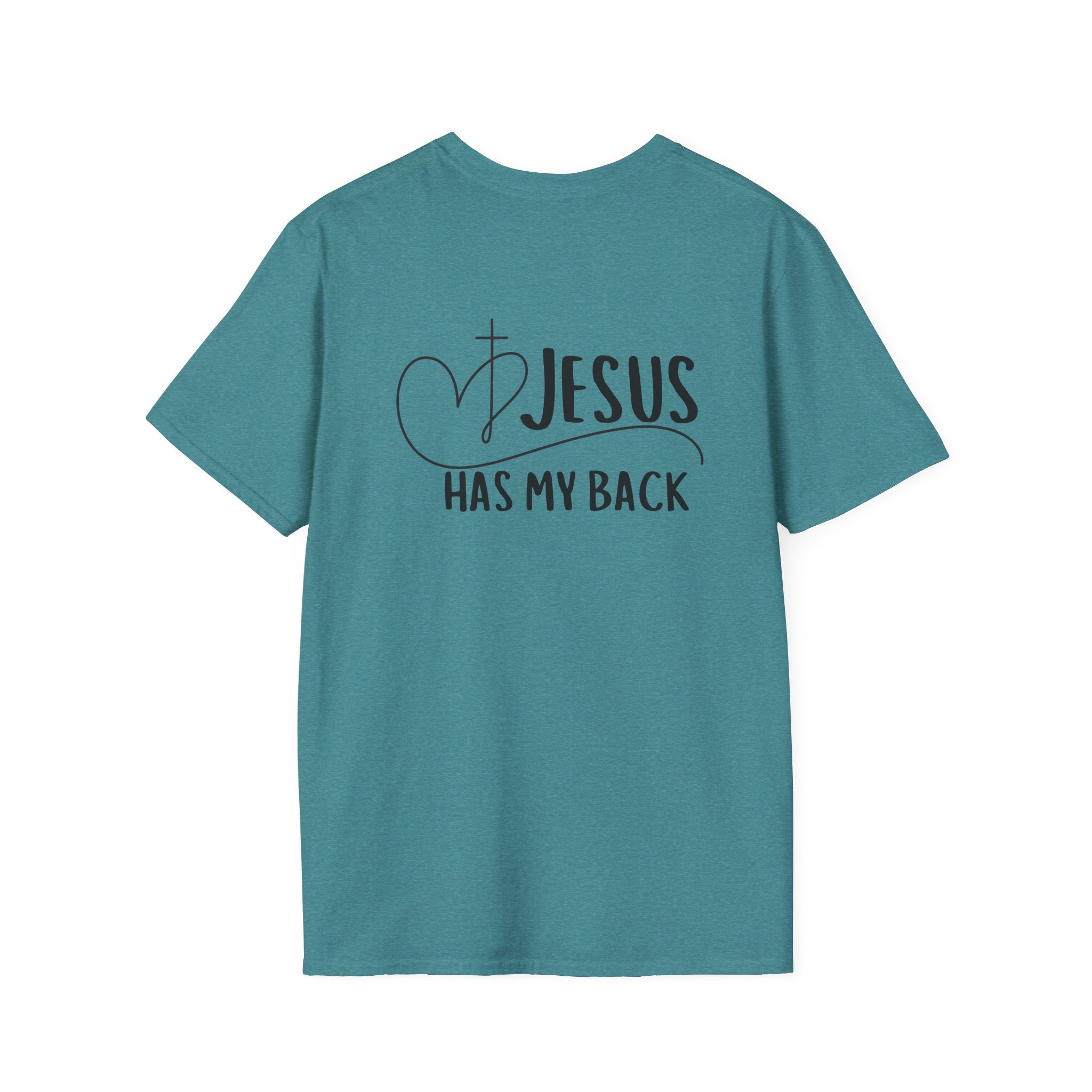 Back design - Christian T-Shirt — "Jesus Has My Back" Inspirational Faith Tee