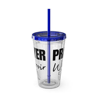 Prayer Warrior Water Tumbler - Christian Gifts for Women Men - Faith Based Gifts