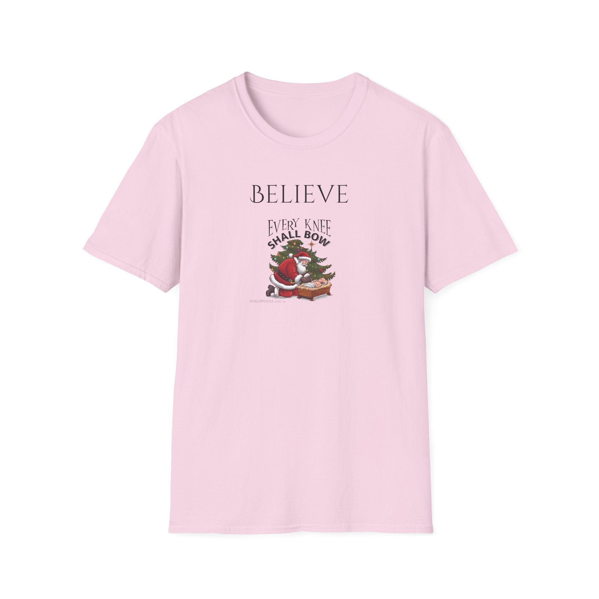 Believe Every Knee Shall Bow Christian Shirt for Women Men Shirts for Christians