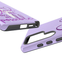 Samsung - "With God All Things Are Possible" Inspirational Purple Tough Case