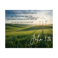 John 3:16 - Faith Wall Art - Matte Poster - Christian Gifts for Women Men