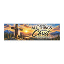 With God All Things Are Possible – Mountain Sunrise Christian Car Magnet