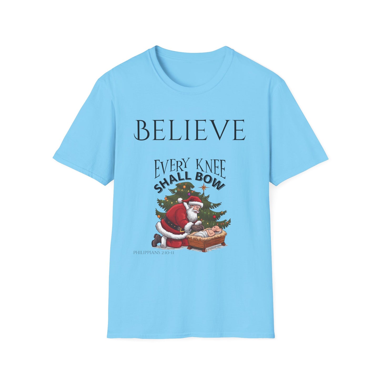 Believe Every Knee Shall Bow Christian Shirt for Women Men Shirts for Christians