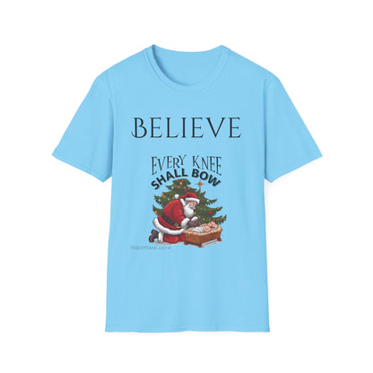 Believe Every Knee Shall Bow Christian Shirt for Women Men Shirts for Christians