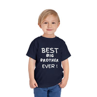 Best Big Brother Ever Toddler Tee, Cute Kids Shirt, Sibling Gift, Birthday Gift for Toddlers, Family Matching Tee, Baby Shower Present