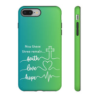 iPhone - 'Faith Love Hope' Christian Cross Protective Cover
