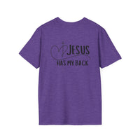 Back design - Christian T-Shirt — "Jesus Has My Back" Inspirational Faith Tee