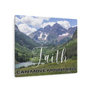 Faith Wall Art - Faith Can Move Mountains - Metal - Inspirational Wall Art Christian Gifts for Women Men