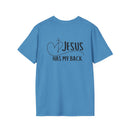 Back design - Christian T-Shirt — "Jesus Has My Back" Inspirational Faith Tee