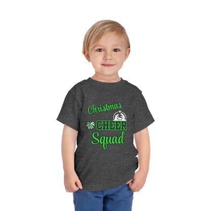Christmas Cheer Squade Christian Christmas Shirt for Toddlers Short Sleeve Tee Christian Toddler Christmas Shirt