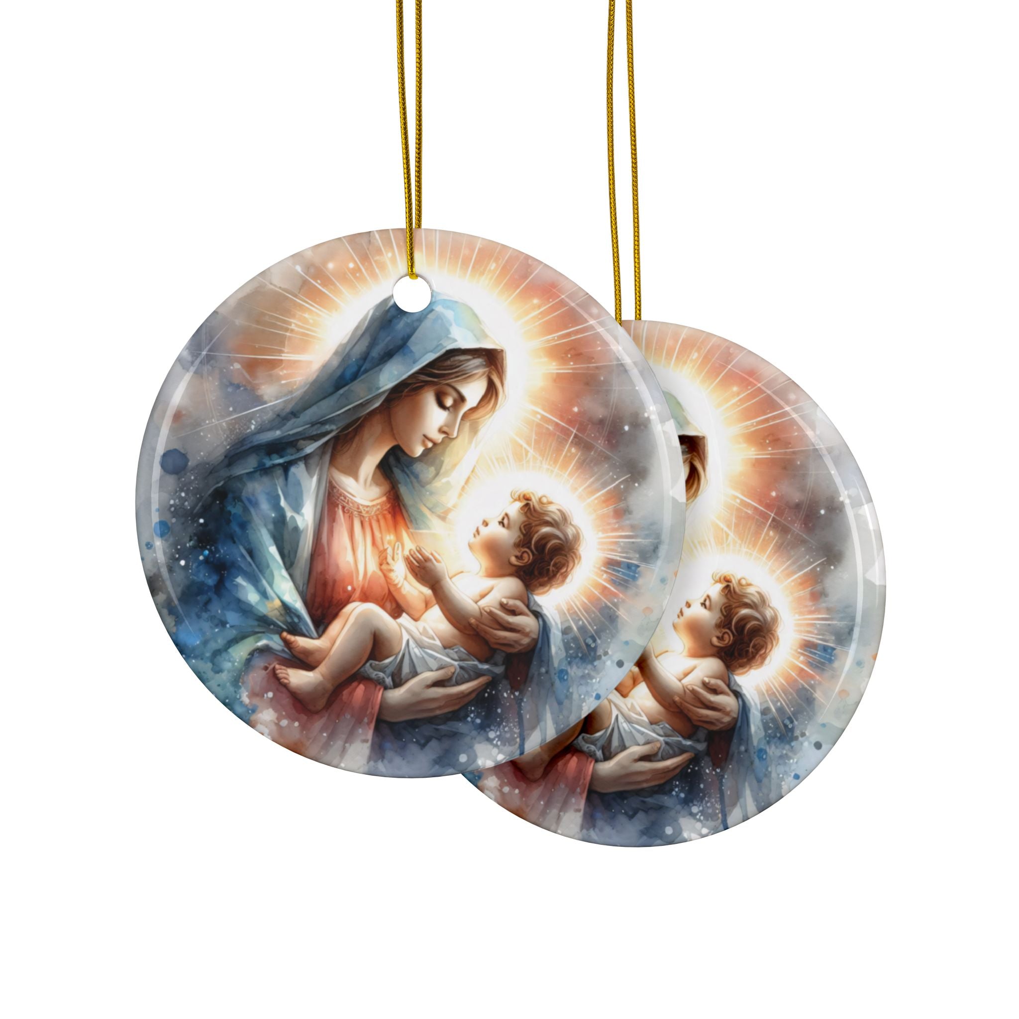 Ornament — "Mary Holding Jesus" Nativity Christmas Tree Decoration