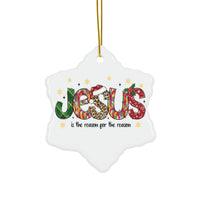 Ceramic Ornament — "Jesus Is The Reason For The Season" Nativity Christmas Tree Decoration