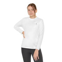 Back design - Youth Long Sleeve Tee — 1 Timothy 6:7 Faith Shirt