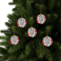 Ceramic Ornament — "When They Saw The Star They Rejoiced" Nativity Christmas Tree Decoration