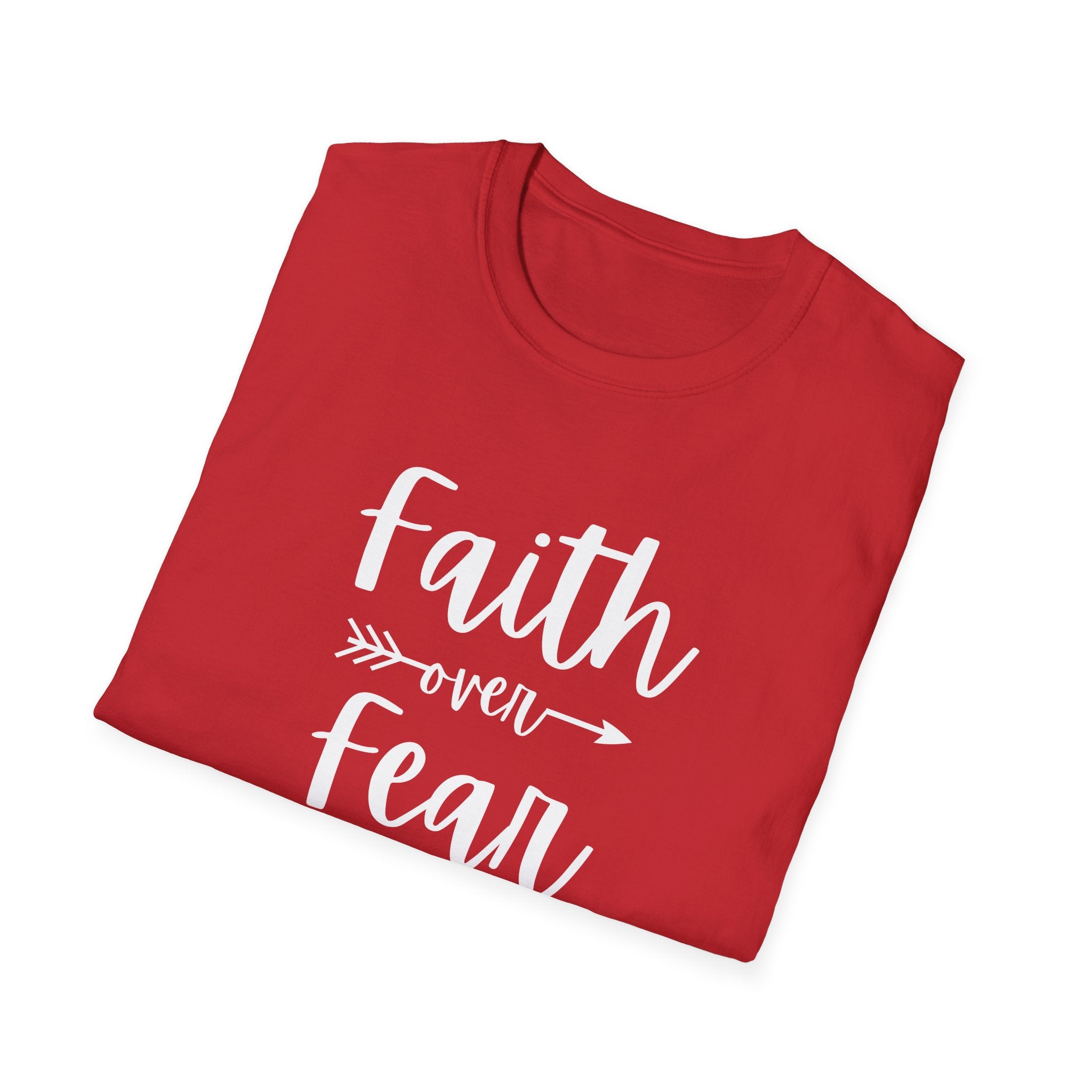 Faith Over Fear Unisex Softstyle T-Shirt | Christian Shirts for Women Men - Faith Based Gifts