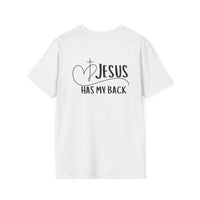 Back design - Christian T-Shirt — "Jesus Has My Back" Inspirational Faith Tee