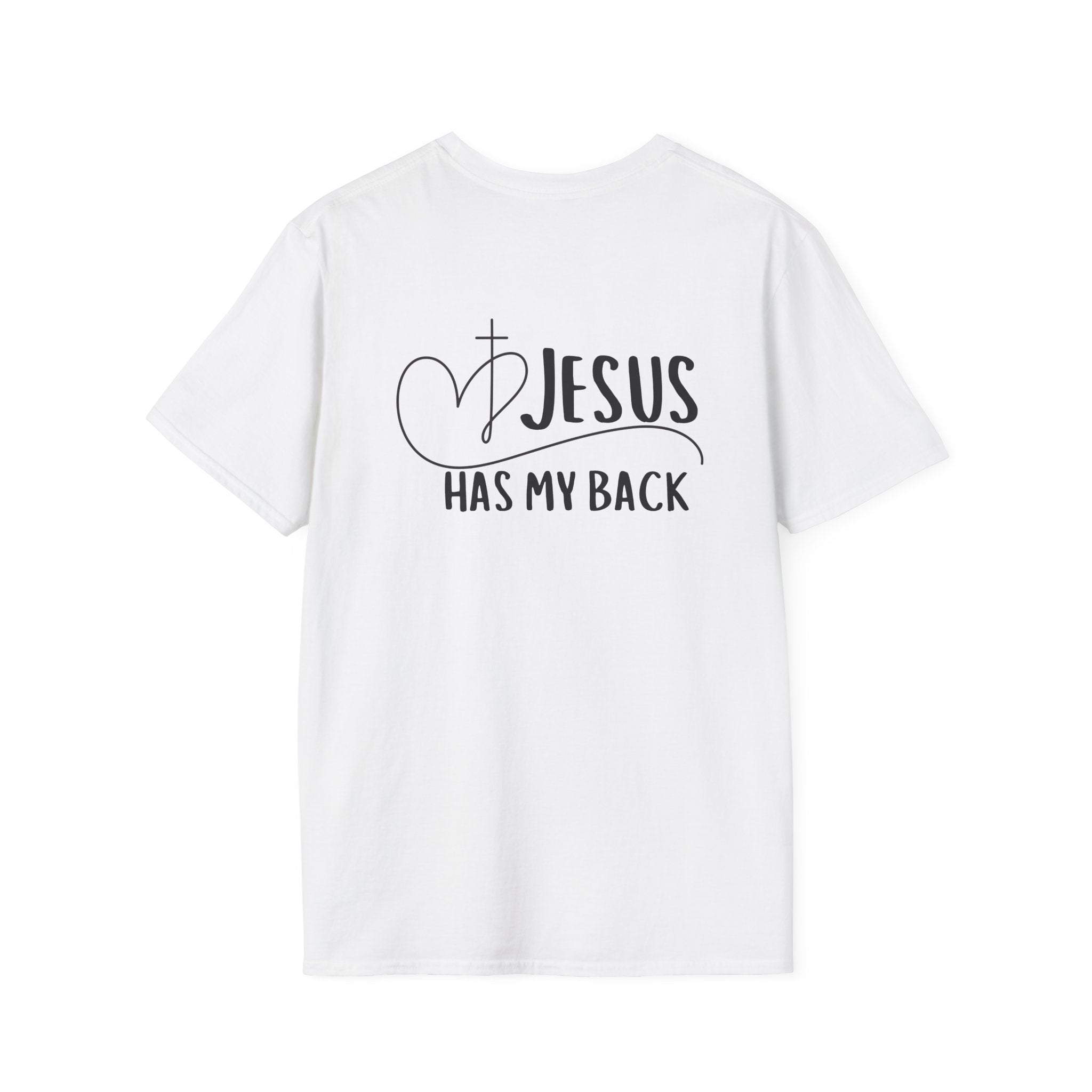 Back design - Christian T-Shirt — "Jesus Has My Back" Inspirational Faith Tee