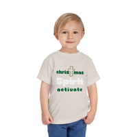 Christmas Spirit Activate Christian Christmas Shirt for Toddlers Short Sleeve Tee Christian Toddler Christmas Shirt