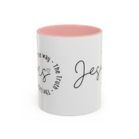 Jesus Coffee Mug – Script Faith Mug with “Jesus: The Way • The Truth • The Life” – Inspirational Religious Gift