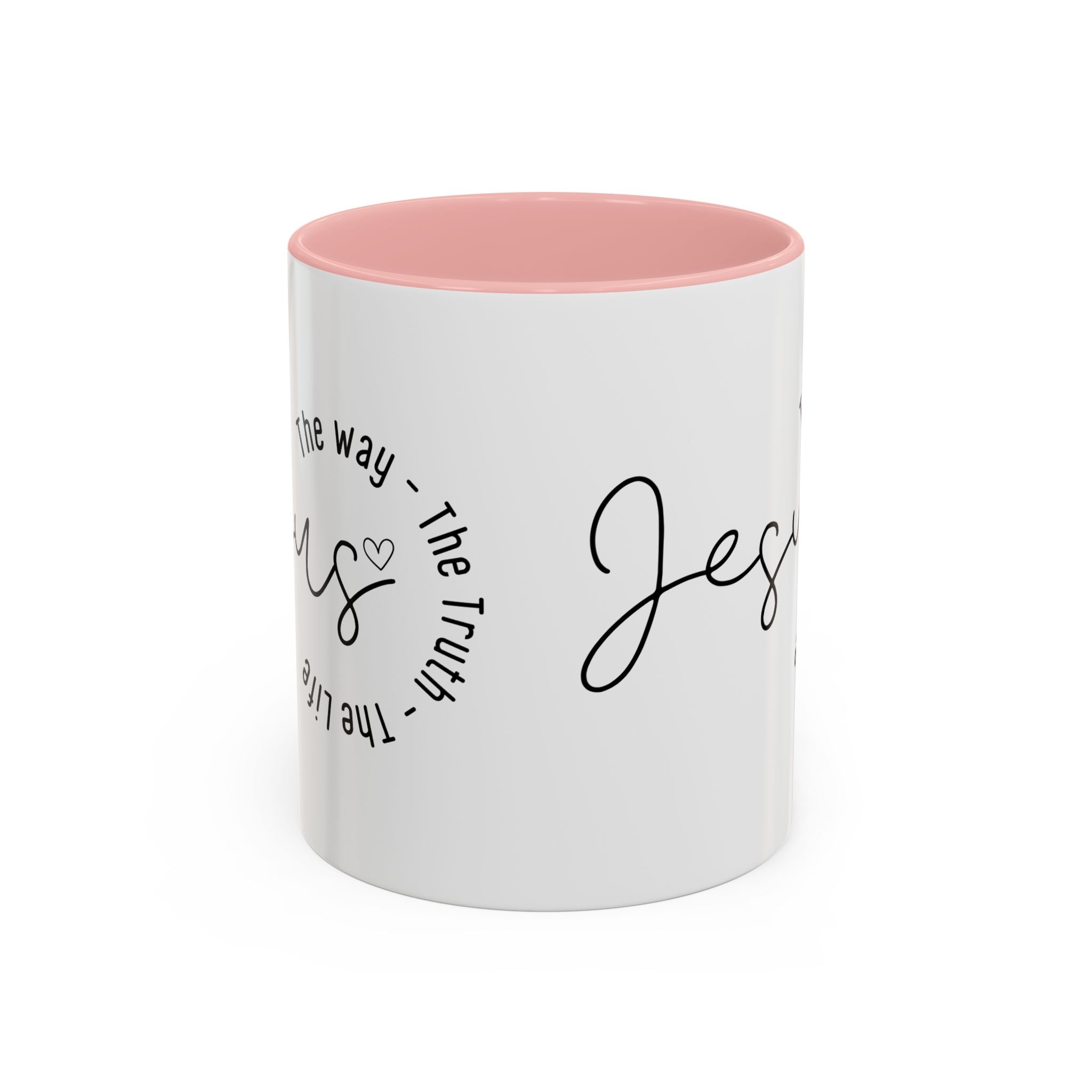 Jesus Coffee Mug – Script Faith Mug with “Jesus: The Way • The Truth • The Life” – Inspirational Religious Gift