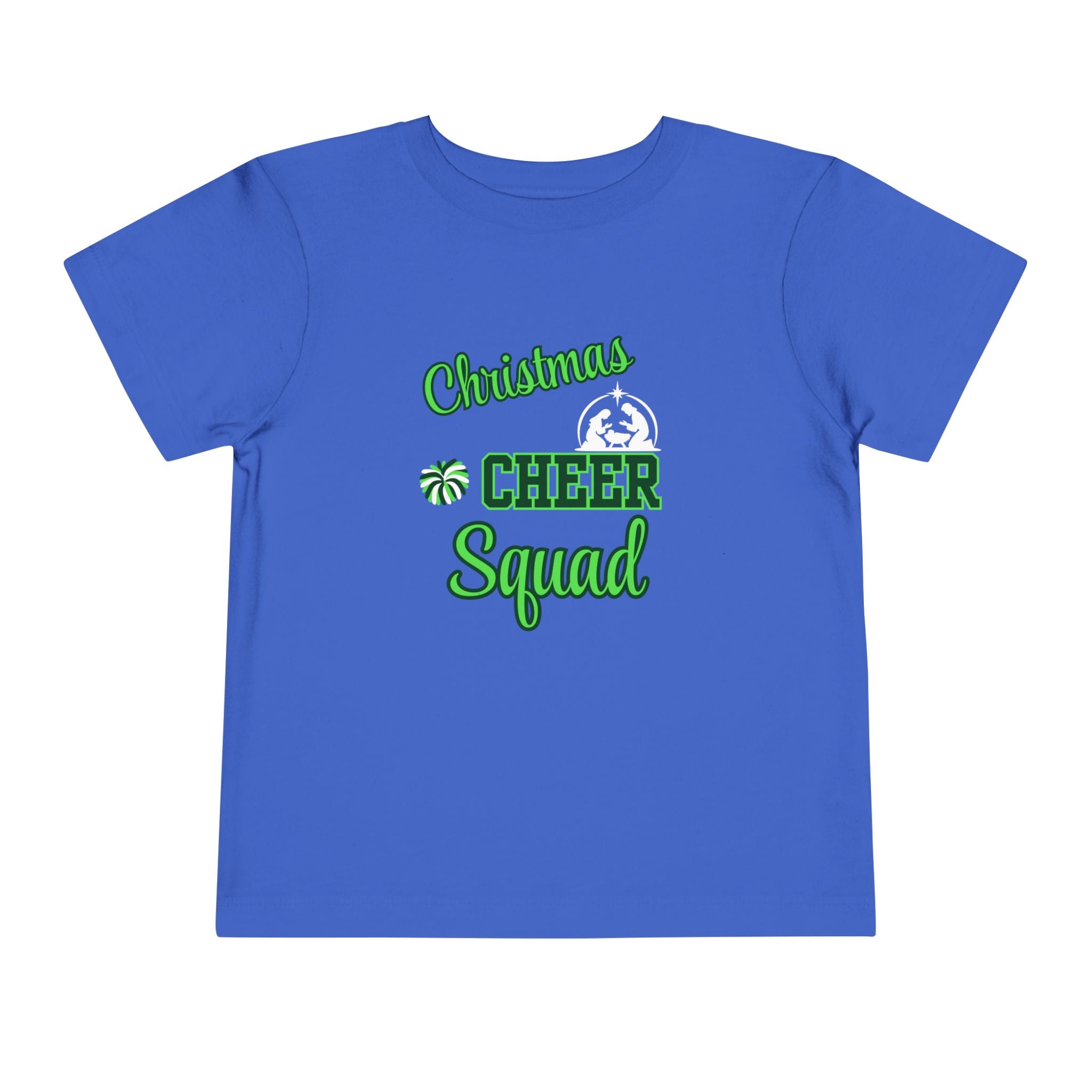 Christmas Cheer Squad Christian Christmas Shirt for Toddlers Short Sleeve Tee Christian Toddler Christmas Shirt