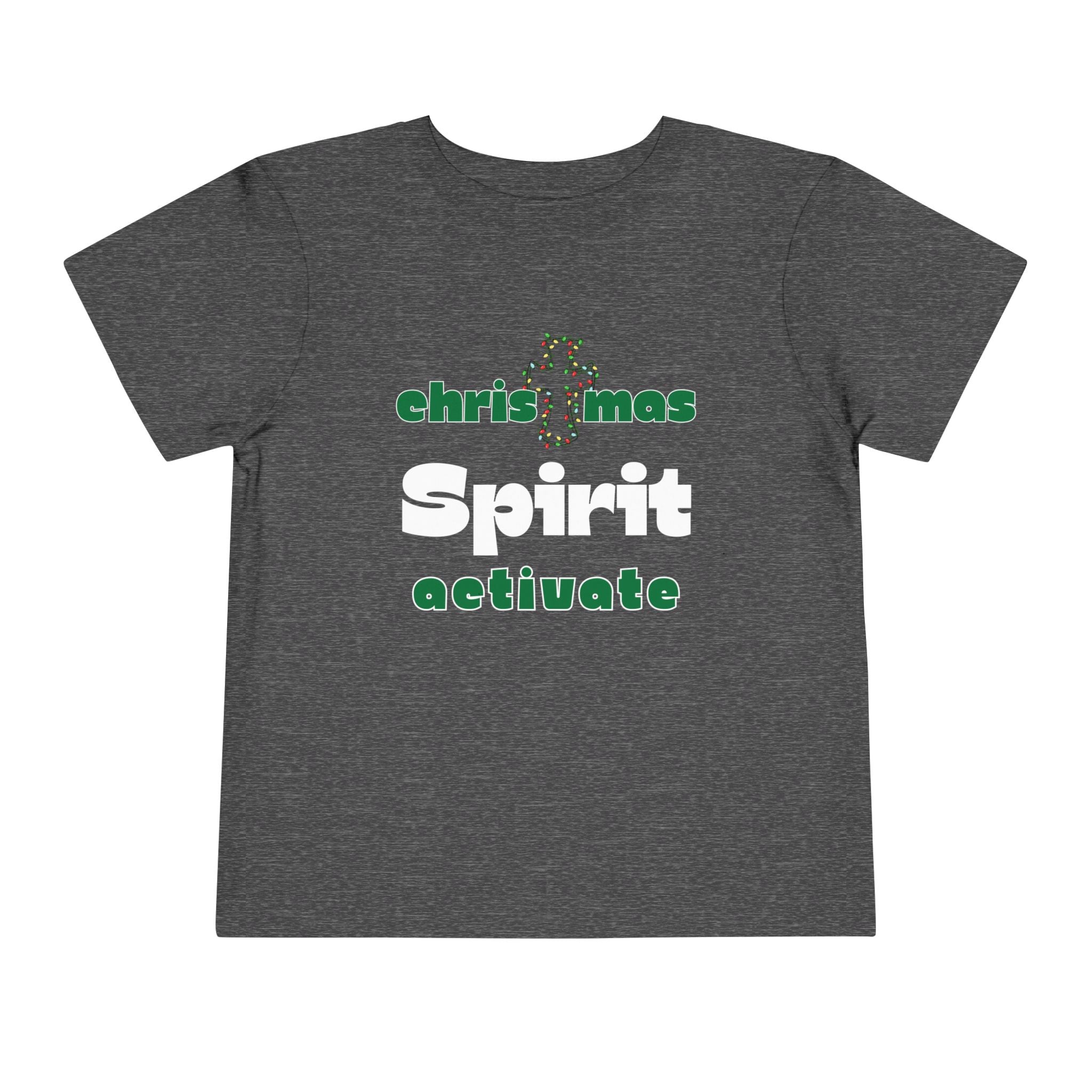 Christmas Spirit Activate Christian Christmas Shirt for Toddlers Short Sleeve Tee Christian Toddler Christmas Shirt