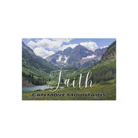 Faith Wall Art - Faith Can Move Mountains - Metal - Inspirational Wall Art Christian Gifts for Women Men