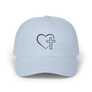 Christian Heart & Cross Hat — Embroidered Faith Baseball Hat