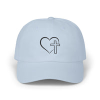 Christian Heart & Cross Hat — Embroidered Faith Baseball Hat