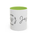 Jesus Coffee Mug – Script Faith Mug with “Jesus: The Way • The Truth • The Life” – Inspirational Religious Gift