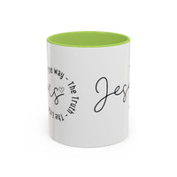 Jesus Coffee Mug – Script Faith Mug with “Jesus: The Way • The Truth • The Life” – Inspirational Religious Gift