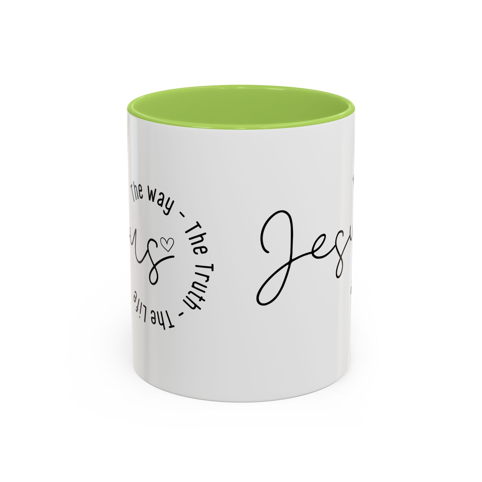 Jesus Coffee Mug – Script Faith Mug with “Jesus: The Way • The Truth • The Life” – Inspirational Religious Gift
