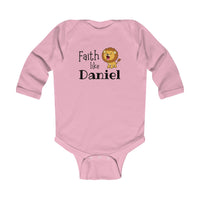 Infant Bodysuit - "Faith Like Daniel" Lion Baby Onesie (Long Sleeve)